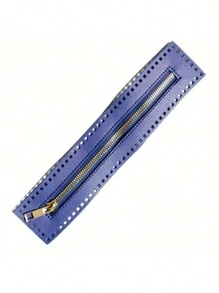 1 件/优雅 - 皮革拉链：耐用、双面、编织针线孔 - 完美米色、黑色和浅棕色