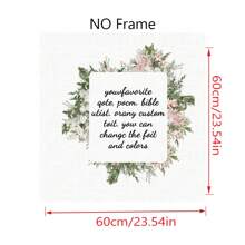 1 Pc Personalized Customized Photos On Canvas With DIY Wood Frame,Gifts For Valentine's Day,Custom Photos For Your Lover,Family,Friends And Pets,Dogs,Cats,Big Size Home Decor Birthday Graduation