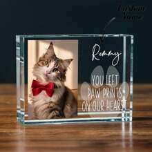 Personalized Acrylic Photo Frame, Cat & Dog Photo Gift, Christmas Gift For Cat Lovers, Condolence Gift For Lost Pets, Customized Photo Gift, Acrylic Photo Print Block Plaque, Customized Acrylic Photo Frame