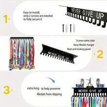 Metal One-Piece Trophy Display Rack, Wall Mounted Medal And Key Hanger,Adhesive Hooks,Towel Hanger Rack,Bedroom Wall Decor,Hangers,Hooks,Hanger,Back To School,Shelves,Organization And Storage,Key Holder,Key Holder Wall,Key Hanger,Sticker Hook,Door Hanger,Room Decor Bedroom,Kitchen Accessories