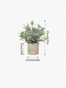 Mini Potted Fake Plants Artificial Plastic Eucalyptus Plants Topiaries For Home Office Desk Farmhouse Room Decor,Fake Plants Mini Artificial Greenery Potted Plants For Home Decor Indoor Office Table Room Farmhouse Gifts Birthday Graduation - Green - View 12