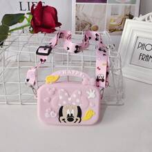 Nouveau sac à main en silicone Disney 2025, sac fourre-tout carré Mickey & Mouse, sac à épaule mignon pour enfants, sac à bandoulière en silicone