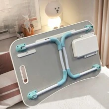 Extra Large Portable Laptop Bed Table Folding Table, Computer Table - Multifunctional Tray Stand With Cup Holder And Drawer, USB, Fan And Light - Ideal For Eating, Reading And Writing In Bed, On The Sofa, On The Floor - Stable, Durable And Foldable