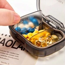 Small-Sized Silicone Sealed Medicine Storage Box, Portable Pill Container For Medication And Supplements - Multicolor - View 2