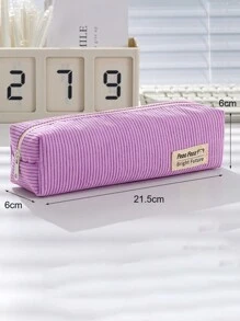 1 hộp đựng bút chì vải nhung đơn giản dung tích lớn của Hàn Quốc, hộp đựng đồ dùng học tập độc đáo cho học sinh - Nhiều màu - Xem 10