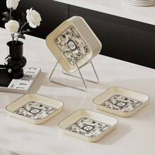 UFORU UFORU Bone Spitting Dish Household Light Luxury Highly Attractive Level Snack Snack Dish Delicate Table Garbage Spitting Bone Plastic Dish