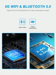 XUDA Adaptador inalámbrico 2 en 1 Mini Carplay y Android Auto, Dongle inalámbrico Carplay, Carplay y Android Auto cableados para coche, Adaptador inalámbrico Carplay para iPhone iOS 10+/Android 11+, USB/USB-C