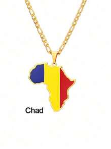 1 pièce Collier Minimaliste Personnalisé avec Carte de l'Afrique, Convient pour le port quotidien des hommes. Le collier avec carte est un choix idéal comme cadeau pour les amis, montrant la qualité exquise et le style de conception européen et américain populaire pour les hommes. Un bijou indispensable pour les hommes