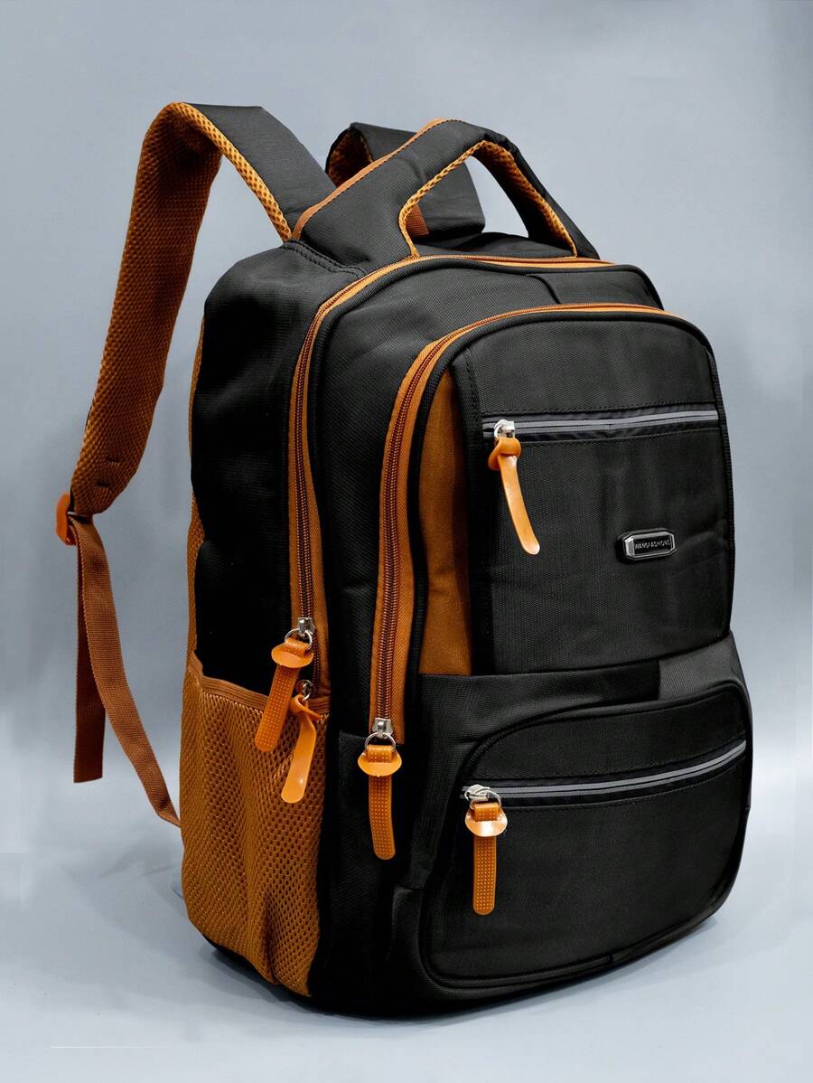 Large Laptop Backpack For School Executive Men's Adults Reinforced Waterproof - màu đen - Xem 1