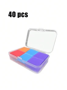 40/80pcs Diamond Painting Glue Clay, Colorful Painting Embroidery Cross-Stitch Painting Tool DIY Diamond Wax Tool For Embroidery Accessories,2x2cm/0.78x0.78inch(4 Colors)