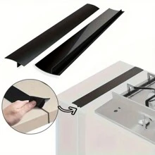 2 piezas de cubiertas de silicona para cubrir los espacios entre la estufa y la encimera, sello para horno de 21 pulgadas, fácil de limpiar - Multicolor - Ver 5