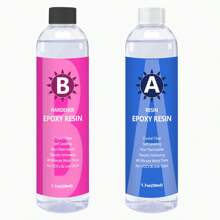 Crystal Clear Epoxy Resin Kit, 3.42/6.83/17oz Epoxy Resin Glue With Silicon Cups,Concentrated Dye,Self-Leveling, Bubble-Free Coating And Casting Resin For DIY Art & Crafts, Jewelry, Coasters, Molds - Multicolor - View 12