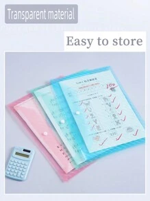 10/20pcs A4 Size Transparent Colorful PP Plastic File Folders, Waterproof Large Capacity For Office Document Storage And Student Stationery Organization, Great For Back To School Season,Back To School,School Supplies