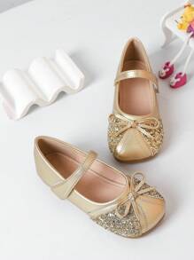 Beautiful Girl's Flat Bow Soft Bottom Shoes, Spring Summer