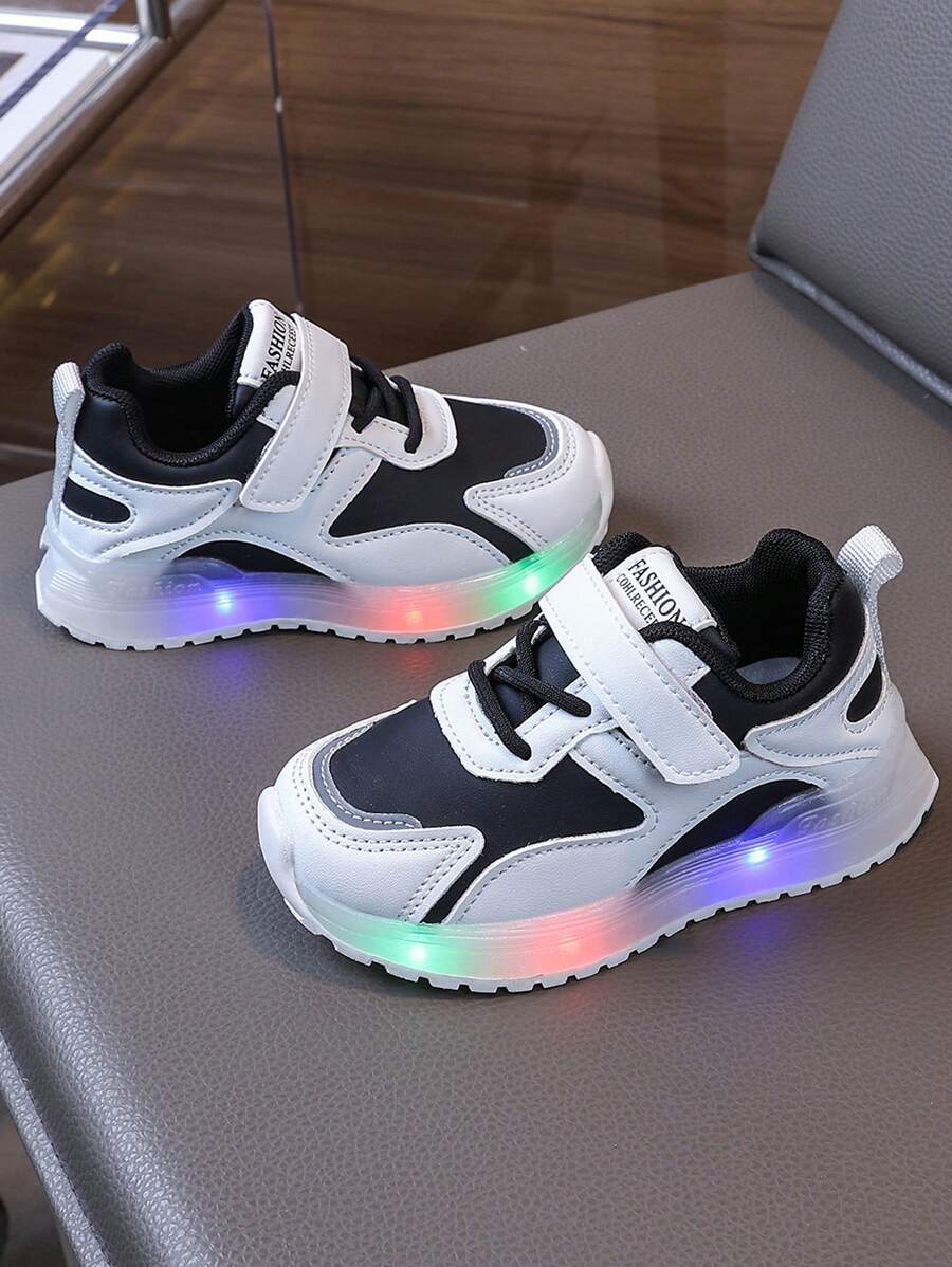 1 Pair Comfortable Kids Outdoor Sports Shoes, Fashion Boys/Girls LED Sneakers, Infants Non-Slip Casual Shoes