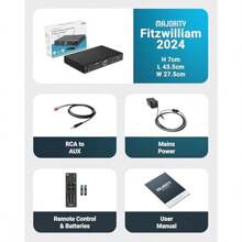 Bluetooth Internet Radio DAB+ Digital Tuner Hifi FM Spotify Connect Podcasts 90+ Presets Color LED Display USB AUX RCA Remote Control 2024 Black - 黑色1 - 查看 7