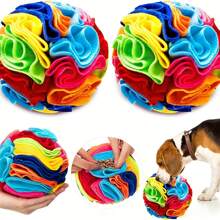 Juguetes Interactivos para Perros, Pelota de Snuffle para Perros que Fomenta las Habilidades de Forrajeo Natural, Pelota de Snuffle, Juguetes de Rompecabezas para Perros, Pelota de Premios para Grandes - Azul - Ver 7