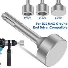 Ground Rod Driver 85mm Heavy Duty Steel Drill Bit Driver Wear Resistant Wide Compatibility Ground Rod Bits Socket For Rotary Hammer Drill Grounding Rods - Silver - View 5