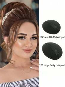 2 件装增发工具、隐形皇冠垫、发型刘海夹、ML 尺寸 - 黑色 - 查看 9