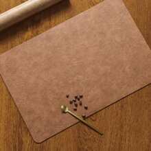 1set/4set Double-Sided Leather Coasters, Waterproof Oil-Proof Placemat, Heat-Resistant, Creative Table Decoration Pad - Multicolor - View 2