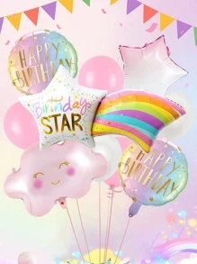 1/11 Stück Regenbogen Wolke Ballon Set, leuchtend rosa & weiße Regenbogen Wolke Party Dekoration, Boho Regenbogen Wolke Girlande, Geburtstags Party Zubehör, Babyparty, Themen Party, Makronen Geburtstag, Geschlechtsoffenbarung, Wolke Geburtstag Dekoration