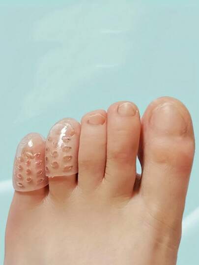 QKC Transparent Toe Protection Cover, Suitable For Women Wearing High Heels And Those With Easily Injured Feet, Silicone Toe Cover To Protect Toes For Women High Heels Women Pumps And Men Sneakers Shoes Summer Daily Wear