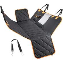 Dog Car Seat Cover, Dog Hammock For Car Back Seat, Car Dog Bed With Mesh Window And Storage Pocket, Waterproof, Nonslip, Scratchproof Dog Seat Cover For Cars/Trucks/Suv (Black)