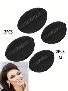 2 件装增发工具、隐形皇冠垫、发型刘海夹、ML 尺寸 - 黑色 - 查看 6