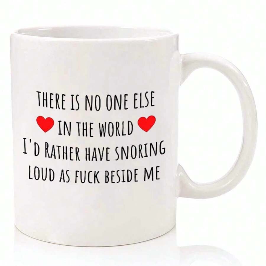 Boyfriend Gifts For Husband Mug, Anniversary Gifts For Him, Fiance Coffee Mug, BF Gifts Valentines Day Gifts Funny Snoring Partner - White - View 1