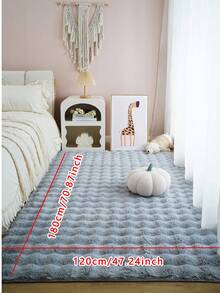 Alfombra grande y esponjosa para la sala de estar, adecuada para colocar al lado de la cama en el dormitorio, sala de estar, oficina y comedor. Alfombra de interior hecha de piel de conejo sintética con múltiples colores disponibles, tapete decorativo para el piso de la habitación. Alfombras y tapetes de piso para decoración del hogar - Gris Claro - Ver 5