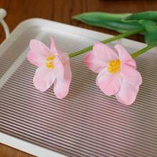 6pcs Blooming Tulip Artificial Flowers 20in Real Touch Faux Tulips Lifelike PU Silk Tulips Flowers With Stems Green Leaves Fake Flowers Bouquets Arrangements Spring Decor Fake Flower For Dining Table Flowers Centerpiece Arrangement, Home Office Aesthetic Room Décor, Valentine's Day Gift Easter