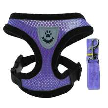 1pc Adjustable Mesh Pet Cat Harness & Leash Set, Breathable Vest For Small & Medium Dogs