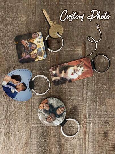 1 pezzo Portachiavi personalizzato con foto incisa, portachiavi personalizzato con foto, portachiavi personalizzato con foto, portachiavi personalizzato con foto, portachiavi in PU personalizzato, regalo per la festa della mamma, regalo per la festa del papà, regalo per l'anniversario, regalo di San Valentino, regalo di compleanno, regalo di matrimonio, regalo per il migliore amico, regalo per mamma/papà, regalo per fidanzata/fidanzato, regalo di laurea, multifunzionale, ornamentale