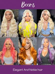 613 13x6 Lace Front Wig Human Hair 24 Inch Blonde Wig Human Hair 250% Density Body Wave Lace Front Wigs Human Hair Pre Plucked 613 Lace Front Wig Human Hair Blonde HD Lace Frontal Wig