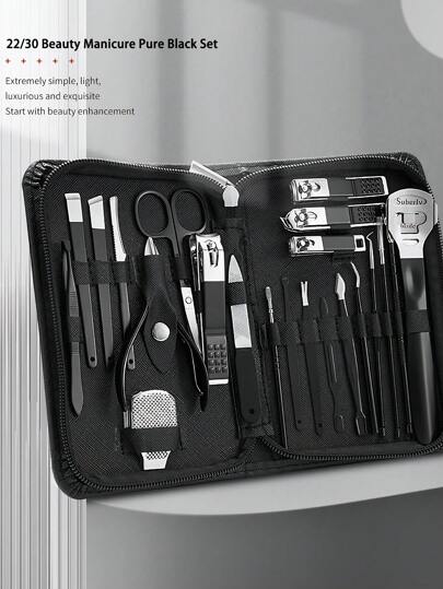 Manicure Set Pedicure Kit Women Nail Clippers Set Professional Grooming Care Tools Nail Kit Including Facial, Fingernails And Toenails Care With Travel Case Women