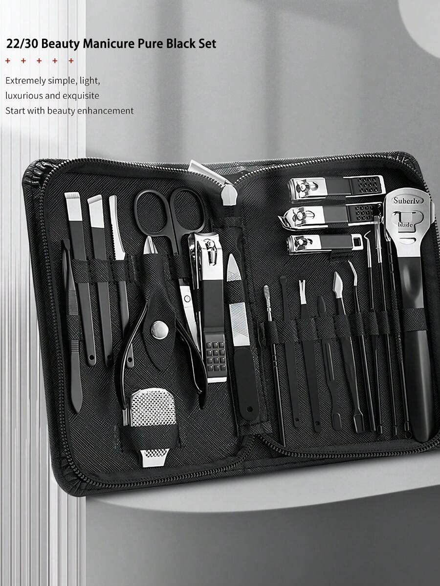 Women's Manicure Set, Includes Nail Clippers, Nail File, Nail Care Tools, Professional Nail & Foot Care Kit With Travel Storage Case - Multicolor - View 1