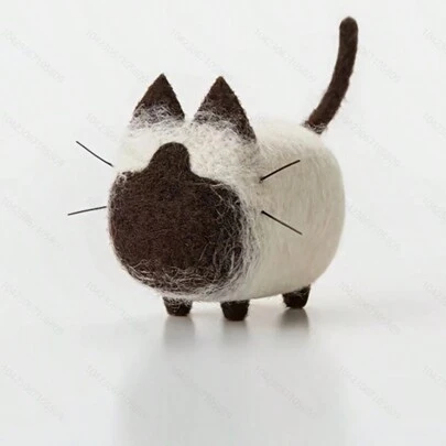 1 套羊毛毡工艺套件，适合初学者，缓解压力的娃娃工艺材料，适合所有季节的创意礼物，适合情侣、家人和朋友的手工礼物