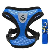 1pc Adjustable Mesh Pet Cat Harness & Leash Set, Breathable Vest For Small & Medium Dogs