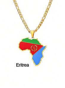 1 pièce Collier Minimaliste Personnalisé avec Carte de l'Afrique, Convient pour le port quotidien des hommes. Le collier avec carte est un choix idéal comme cadeau pour les amis, montrant la qualité exquise et le style de conception européen et américain populaire pour les hommes. Un bijou indispensable pour les hommes