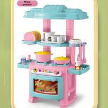 1 pezzo Set da gioco di cucina per bambini, set di giocattoli di cibo e cucina per giocare a fare il ruolo, set di accessori per cucina adatto per bambini e bambine dai 3 ai 5 anni (colore casuale)