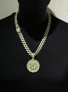 1 件合金幸运圆形鳞片图案吊坠，象征公平与正义，嘻哈街头风格项链，舞蹈装饰珠宝礼物 - 天秤吊墜 - 查看 14