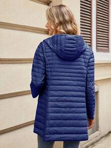 ZIAI ZIAI Women Solid Color Lightweight Long Hooded Winter Down Coat Casual Outdoor Autumn Winter Coat Women