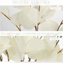 Nep lange eucalyptus appelblad huisdecoratie herfstkleur enkele tak boombladeren, geschikt voor hotel, bruiloft decoratie, esthetiek