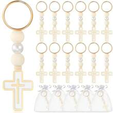 10/20 piezas Mini llaveros como recuerdos para bautizo, primera comunión, boda, cristiano u otro evento religioso