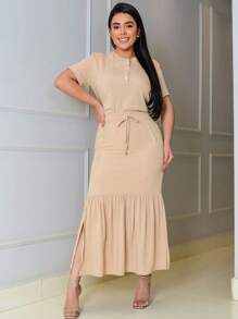 Women's Casual Set - 米色 - 查看 2