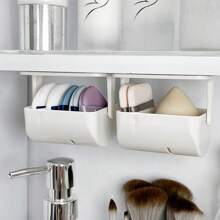 Wall-Mounted Beauty Artifact And Puff Display Rack, Bathroom Cosmetic Storage And Organization, Beauty Room Decoration, Valentine's Day Gift