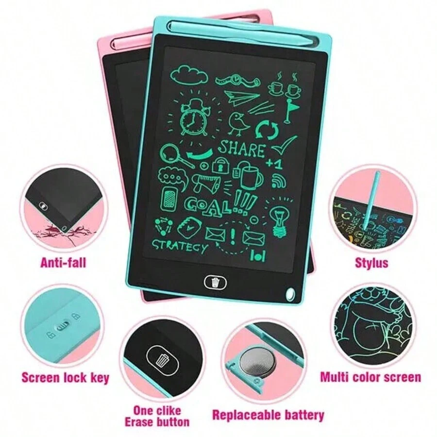 12" LCD Writing Tablet Drawing Board Pad Digital Painting Graphics Kids Gifts - Multicolor - View 1