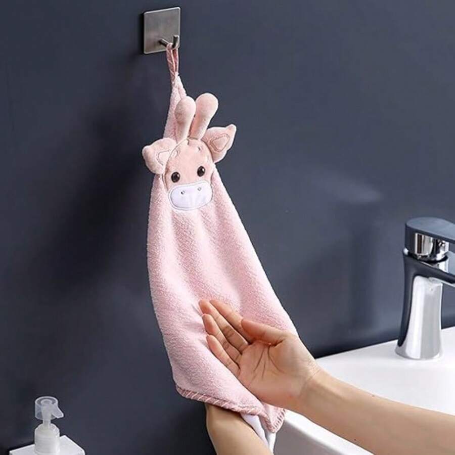 Reusable Easy To Clean Dish Towel Kitchen Bathroom Absorbent Towel Dustproof Towel Towel - Pink - View 1