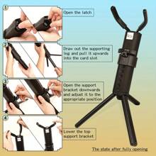 Foldable Alto Saxophone Stand - Portable And Compact Tenor Saxophone Stand With Adjustable Height Construction - Perfect For The Busy Musician