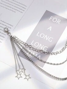 1 Piece Of Hip-Hop Punk Metal Pants Chain With Thorns And Thorns, Versatile Waist Chain, Spot Wholesale, Casual Pants Chain, Waist Chain For Women Summer, School